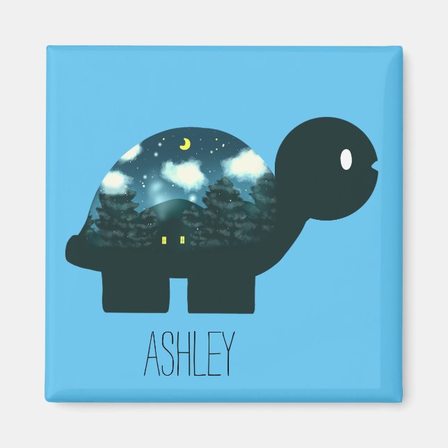 Imã Cabine De Céu Noturno Em Tartaruga Florestal (Frente)