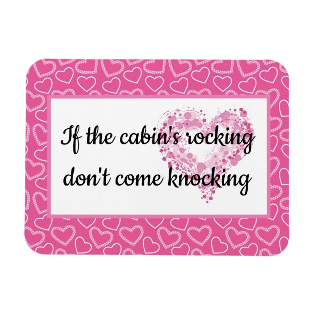 Ímã Cabine de Lua de Mel Corações Rosas Cruzeiro Diver (Horizontal)