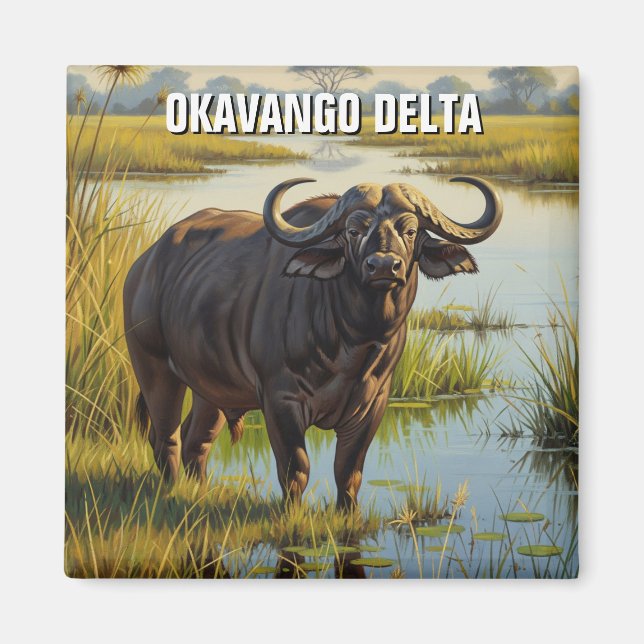 Imã Cabo Buffalo no Delta de Okavango (Frente)