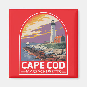 Imã Cabo Cod Massachusetts Viagem Art Emblem
