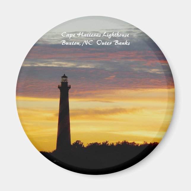 Imã Cabo Hatteras Lighthouse OBX Magnet (Frente)