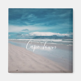 Imã Cabo Table Mountain Praia Vista do Oceano Ímã