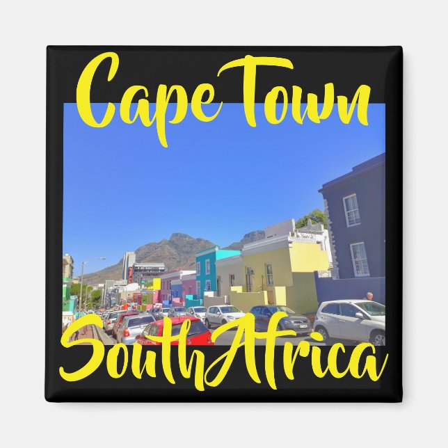 Imã Cabo Town Bo Kaap City View Magnet (Frente)