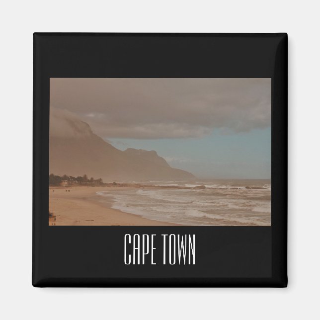 Imã Cabo Town Ocean Waves Beach Campos Bay Magnet (Frente)