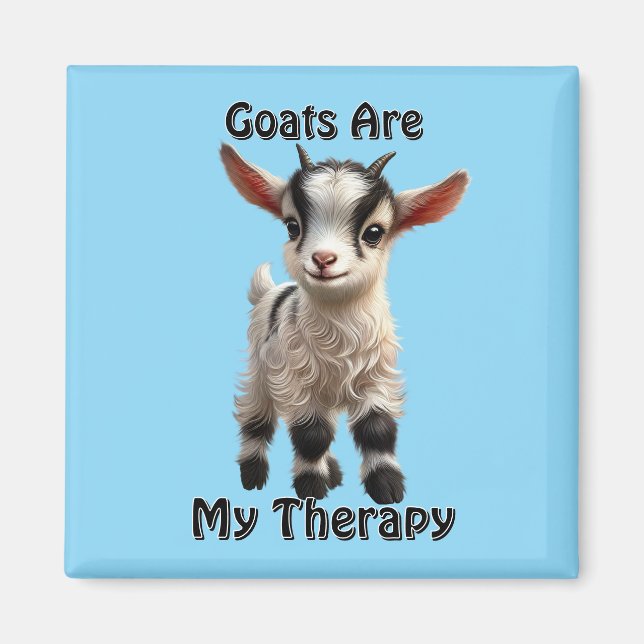 Imã Cabra de bebê com pelo liso e expressão brilhante (Frente)