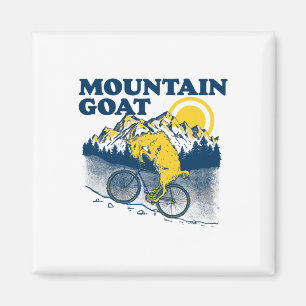 Imã Cabra Montês Divertida Cabra Ciclista De Montanha