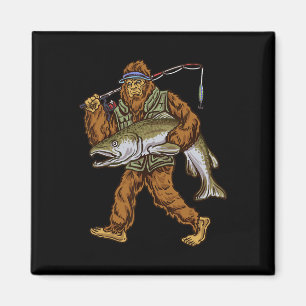 Imã Caça ao Salmão Rei Pesca de Truta Bigfoot Pescador