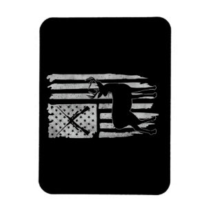 Ímã Caça ao Veado com Bandeira Americana Patriota Caça