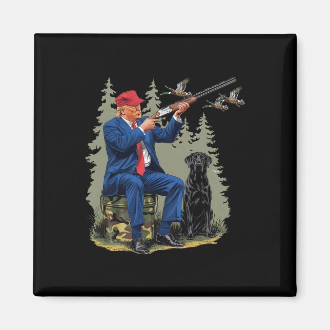 Imã Caça Engraçado Pato Trump Camo Caça Alô Huntin (Frente)