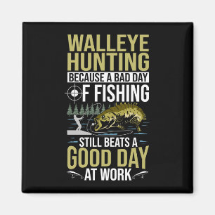 Imã Caçador de walleye masculino pescador de walleye c