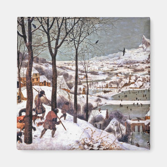 Imã Caçadores na neve, Pieter Bruegel, o Velho (Frente)