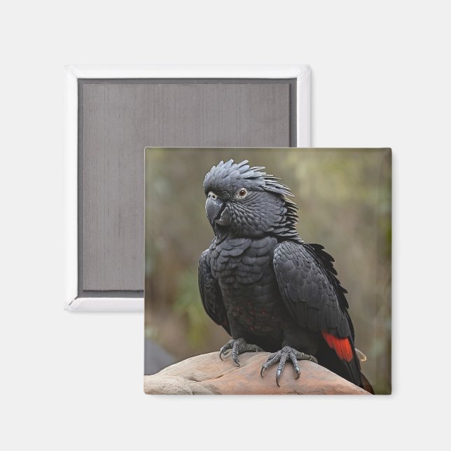 Imã cacatua-preta (Front/Back)