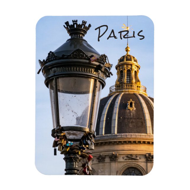 Ímã Cachinhos de amor na Pont des Arts em Paris (Vertical)