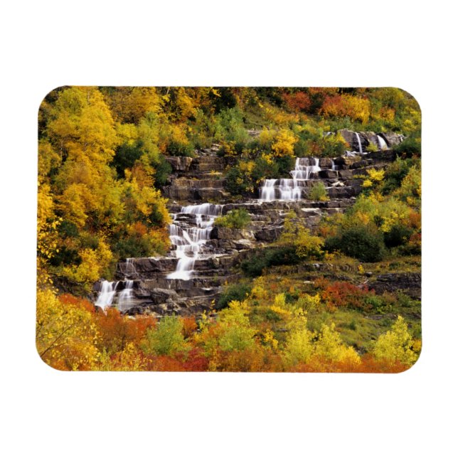 Ímã Cachoeira abaixo do Mt Cannon no Glacier National (Horizontal)
