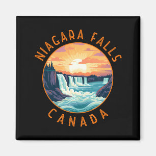 Imã Cachoeira de Niagara Canadá Círculo Retro Envelhec