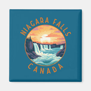 Imã Cachoeira de Niagara Canadá Rétro Envelhecido Círc