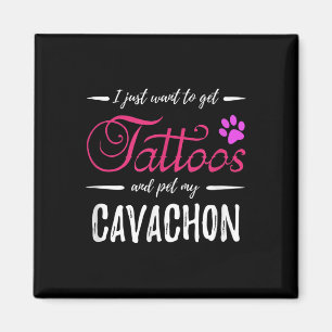 Imã Cachon Cachon Lover Tatuagem Engraçada Cachorro Mã