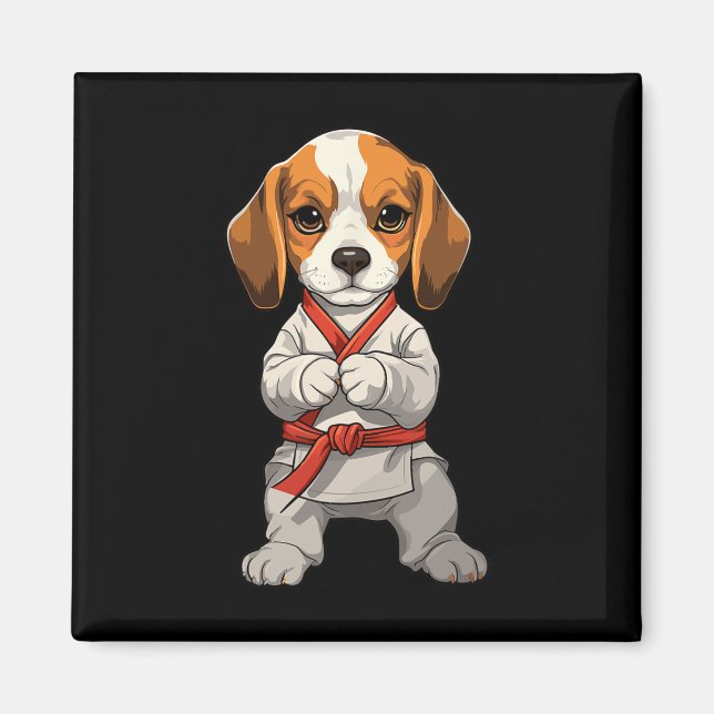 Imã Cachorato Adorável Com Aparência Determinada (Frente)