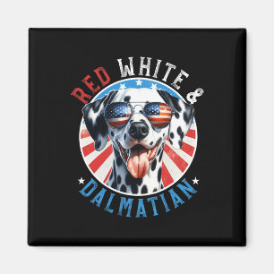 Imã Cachorro 4 De Julho Vermelho Branco E Amantes De D