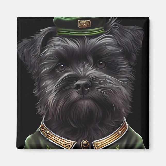 Imã Cachorro affenpinscher na Rua. (Frente)