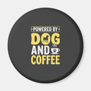 Imã Cachorro Amante De Café Energizado Por Design