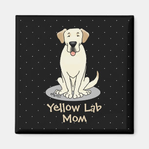 Imã Cachorro Amarelo Mãe (Labrador Retriever Mãe)