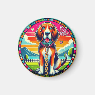 Imã Cachorro Animado Fofo