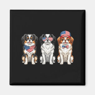 Imã Cachorro Bandeira Americana 4 De Julho Japanese Ch