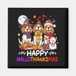 Imã Cachorro Beagle Fofo Hallothanksmas Halloween