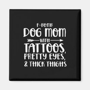 Imã Cachorro Bomba F Mãe Com Tatuagens Bonito Olhos E 