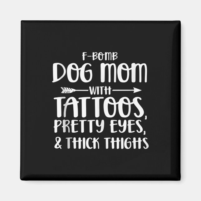 Imã Cachorro Bomba F Mãe Com Tatuagens Bonito Olhos E  (Frente)