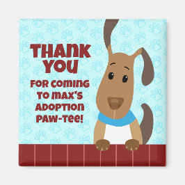 Imã Cachorro Bonito na Cerca Pet Adoção Pawprint Obrig