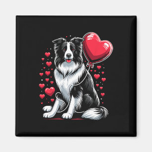 Imã Cachorro Border Collie Dia dos Namorados Dono de C