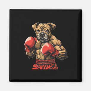 Imã Cachorro Boxeador Luvas de Boxe Gráfico Para Homen