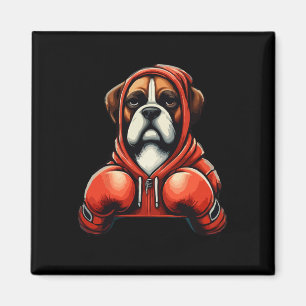 Imã Cachorro Boxer de Kickboxing ou Boxe Engraçado