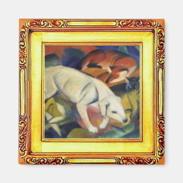 Imã Cachorro Branco, Raposa e Gato de Franz Marc