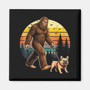 Imã Cachorro Bulldog Francês Bigfoot Floresta Acampame