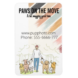 Ímã Cachorro Caminhando com o Ficheiro Personalizado d