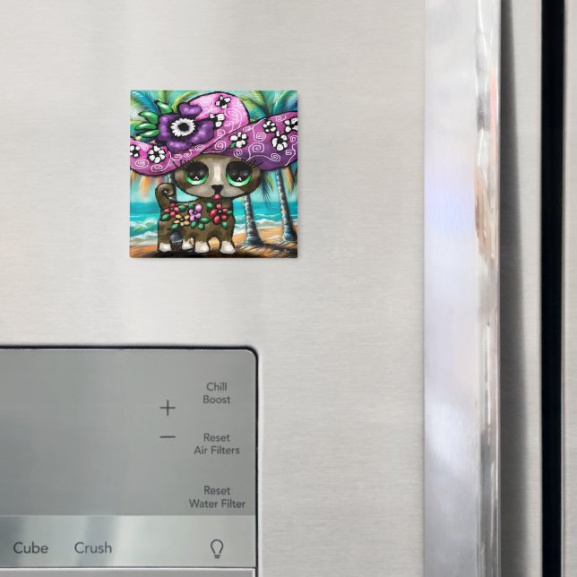 Imã Cachorro chihuahua de férias em palmeiras (In Situ (Fridge))