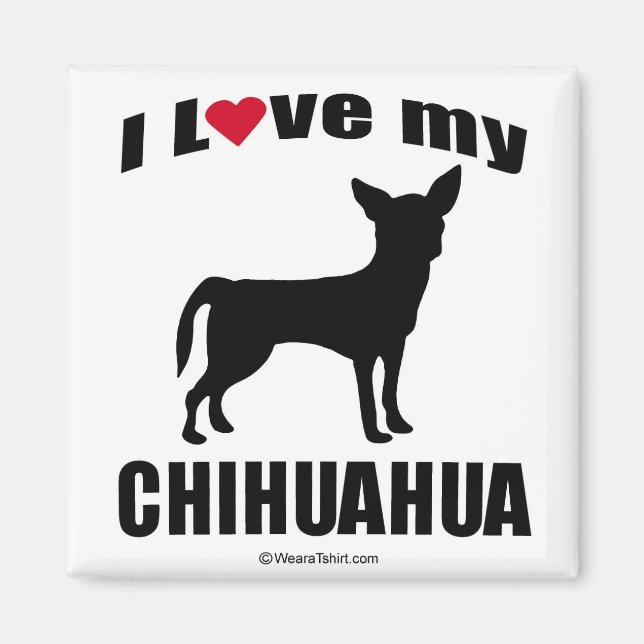 IMÃ "CACHORRO" - CHIHUAHUA - "EU AMO MEU CHIHUAHUA" (Frente)
