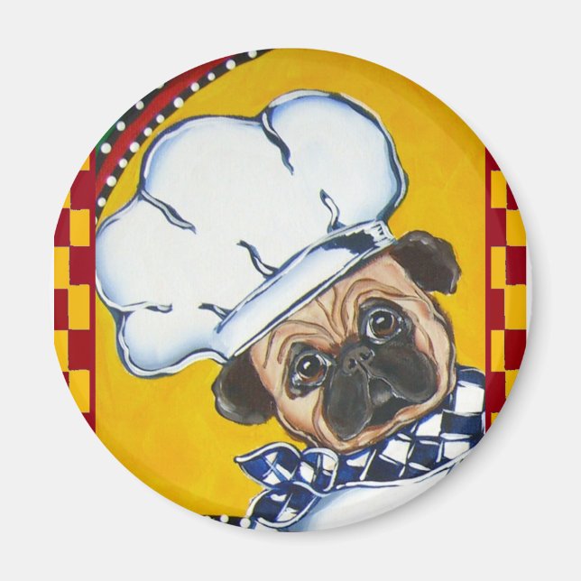 Imã Cachorro Cozinheiro Fofo (Frente)
