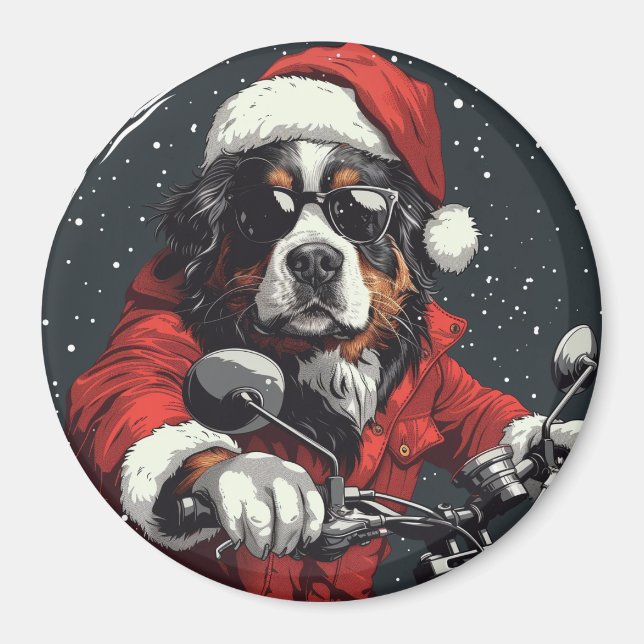 Imã Cachorro da Montanha Bernese de Natal (Frente)