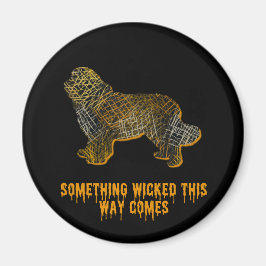 Imã Cachorro da Terra Nova Silhout Diversão do Hallowe