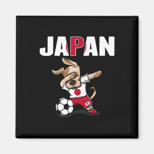 Imã Cachorro Dabbing Japão Camisa de Fãs de Futebol Ba