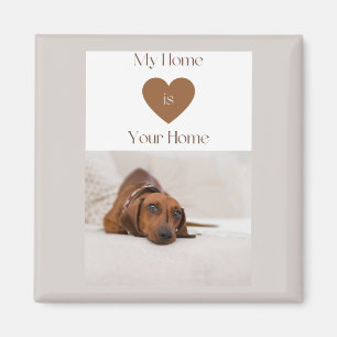Imã Cachorro Dachshund Fofo Minha Casa é Sua Casa Pres