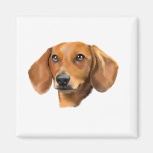 Imã Cachorro Dachshund Vermelho
