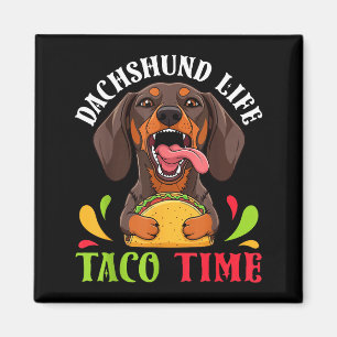 Imã Cachorro dachshund vida taco tempo comida mexicana