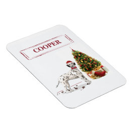 Ímã Cachorro dálmata engraçado de Natal e árvore