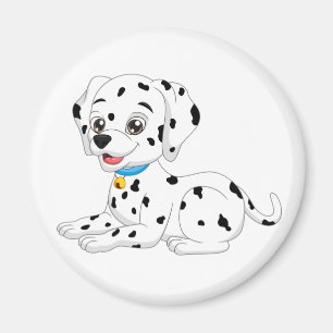 Imã Cachorro Dalmatiano Cartoon Fogo Cachorro Engraçad