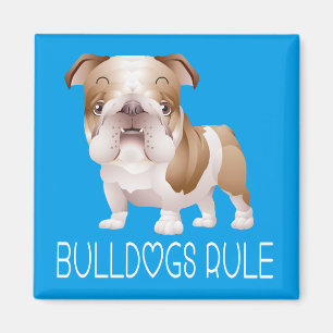 Imã Cachorro de Bulldog Inglês Azul Ímã